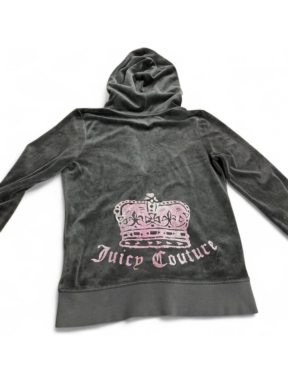 y2k Juicy couture zip up jacket crown Grey and pink